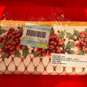 “Christmas Traditions “ Twin size sheet set
